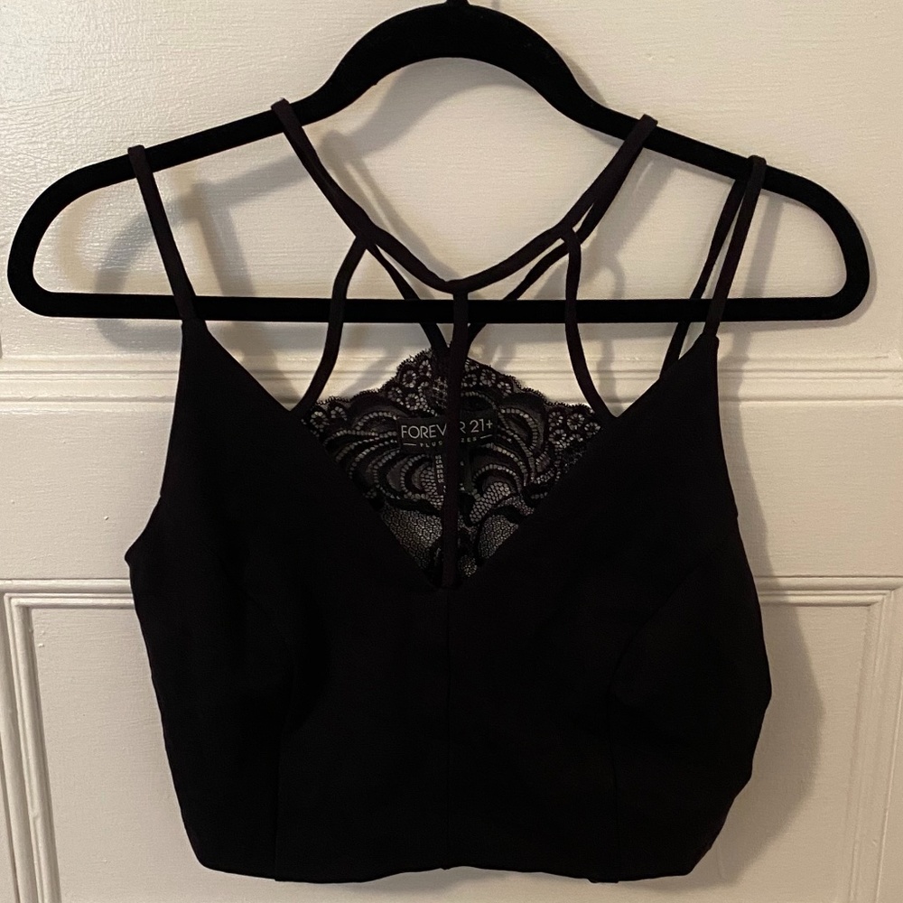 Forever 21 Black Strap Lace Bralette
